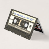 Retro 80's Mix Tape-cassettes en -platen Kaart (Voorkant)