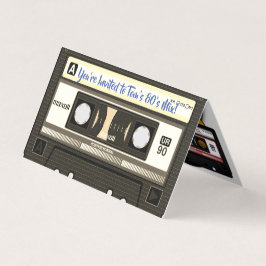 Retro 80's Mix Tape-cassettes en -platen Kaart