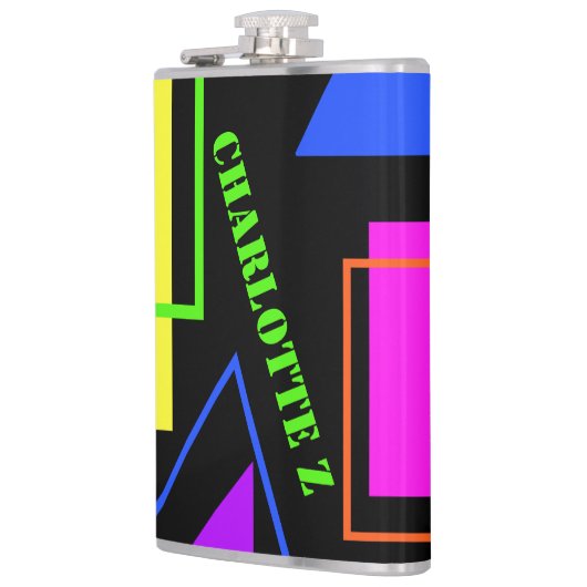 RETRO 80s MODE NEON FLUORO BOLD GEOMETRIC PRINT Heupfles (Links)