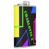 RETRO 80s MODE NEON FLUORO BOLD GEOMETRIC PRINT Heupfles (Rechts)