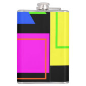 RETRO 80s MODE NEON FLUORO BOLD GEOMETRIC PRINT Heupfles (Achterkant)