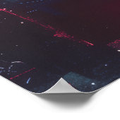 Retro 80s Movie Poster met palmbomen bij zonsonder (Hoek)