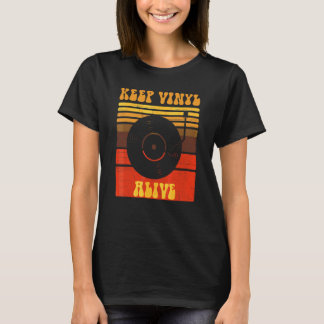 Retro 80s Music Vintage Old School Record Player T-shirt