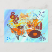 Retro 80's muziek briefkaart (Voorkant)