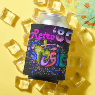 Retro 80s Muziek Geluid Blikjeskoeler