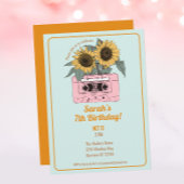 Retro 80s muziek meisjes verjaardag kaart