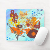 Retro 80's muziek muismat (Met muis)