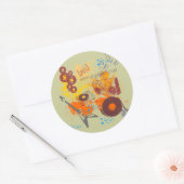 Retro 80's Muziek Ronde Sticker (Envelop)