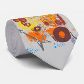 Retro 80's muziek stropdas (Opgerold)