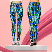 Retro 80s Muziek Vinyl Record Disc Pattern Leggings