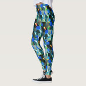 Retro  80s Muziek Vinyl Record Disc Pattern Leggings (Links)