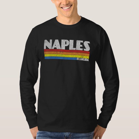 Retro 80s Naples Florida FL Souvenir T-shirt (Voorkant)