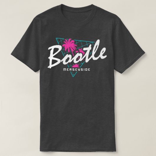 Retro 80s Neon Bootle  Merseyside T-shirt (Design voorkant)