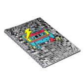 Retro 80s Neon Cassette Pop Notebook Notitieboek (Rechterzijde)