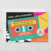 Retro 80s Neon Cassette Surprise 50e verjaardag Kaart (Voorkant)