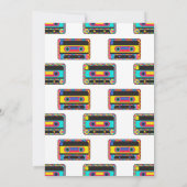 Retro 80s Neon Cassettebandje Dance Party Kaart (Achterkant)