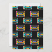 Retro 80s Neon Cassettebandje Verjaardagsfeest Kaart (Achterkant)