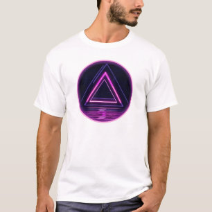 Retro 80s Neon Driehoek T-Shirt