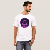 Retro 80s Neon Driehoek T-Shirt (Voorkant volledig)