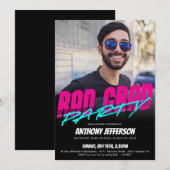 Retro 80s Neon Fun Rad Afstudeerder Afstuderen Aan Kaart (Voorkant / Achterkant)