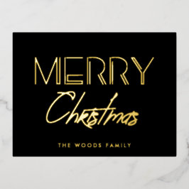 Retro 80s Neon lichten Vrolijk Kerstmis Folie Feestdagen Briefkaart