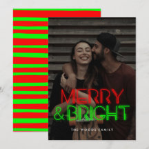 Retro 80s Neon Lights Merry & Bright Foto