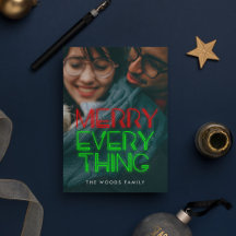 Retro 80s Neon Lights Merry Everything Foto