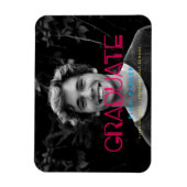 Retro 80s neon lights Photo graduation Magneet (Verticaal)