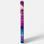 Retro, 80s neon maan/palmen Case-Mate iPhone case (Achterkant / Links)