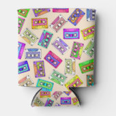Retro 80's Neon Patterned Cassettebandjes van 90's Blikjeskoeler (Voorkant)