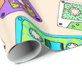 Retro 80's Neon Patterned Cassettebandjes van 90's Cadeaupapier (Rol Hoek)