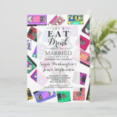 Retro 80's Neon Patterned Cassettebandjes van 90's Kaart (Staand voorkant)