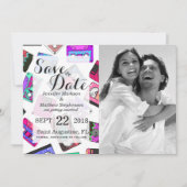 Retro 80's Neon Patterned Cassettebandjes van 90's Kaart (Voorkant)