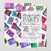 Retro 80's Neon Patterned Cassettebandjes van 90's Kaart (Voorkant / Achterkant)