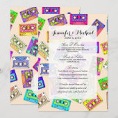 Retro 80's Neon Patterned Cassettebandjes van 90's Menu (Voorkant / Achterkant)