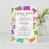 Retro 80's Neon Patterned Cassettebandjes van 90's Menu (Staand voorkant)