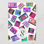Retro 80's Neon Patterned Cassettebandjes van 90's Menu (Achterkant)