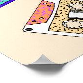 Retro 80's Neon Patterned Cassettebandjes van 90's Poster (Hoek)