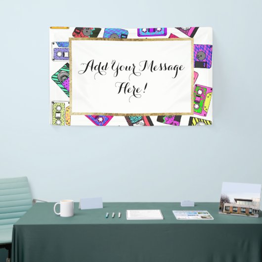 Retro 80's Neon Patterned Cassettebandjes van 90's Spandoek (Beurs)