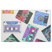 Retro 80's Neon Patterned Cassettebandjes van 90's Stof (Fat Quarter)