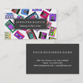 Retro 80's Neon Patterned Cassettebandjes van 90's Visitekaartje (Voorkant / Achterkant)