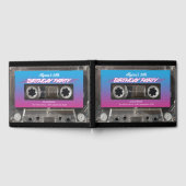 Retro 80s Neon Roze Blauw Mixtape Cassette Party G Gastenboek (Volledig)