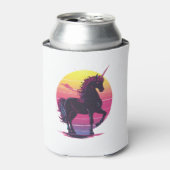 Retro 80s Neon Unicorn (1) Blikjeskoeler (Blikje Voorkant)