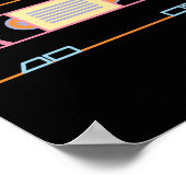 Retro 80s Neon Video Tape Vhs Poster (Hoek)