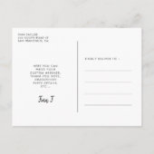 Retro 80s neonverlichting Foto-afstuderen Briefkaart (Achterkant)