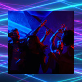 Retro 80's New Wave Afstuderen Afstudeerder Party Briefkaart