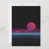 Retro 80's New Wave Afstuderen Fotoaankondiging Kaart (Achterkant)