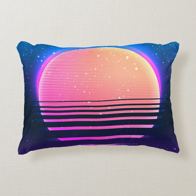 Retro  80s of 90s geometrische stijl abstract accent kussen (Voorkant)