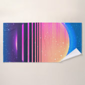 Retro  80s of 90s geometrische stijl abstract badhanddoek (Badhanddoek)