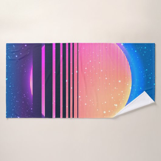 Retro 80s of 90s geometrische stijl abstract badhanddoek (Badhanddoek)